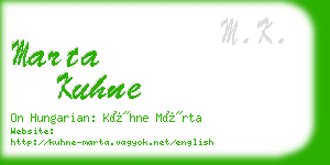 marta kuhne business card
